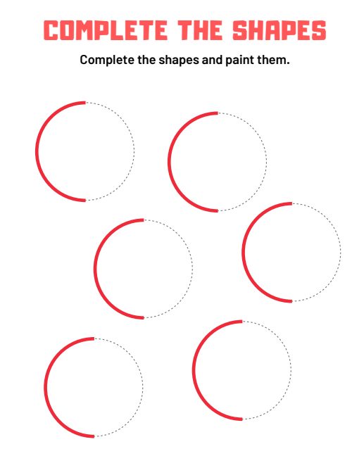 Complete the Shapes — Worksheet 1
