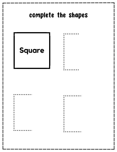 Complete the Shapes — Worksheet 2, page 2
