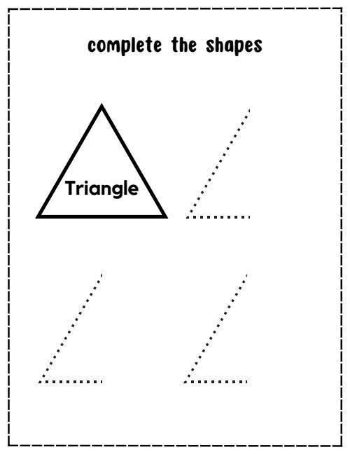 Complete the Shapes — Worksheet 2