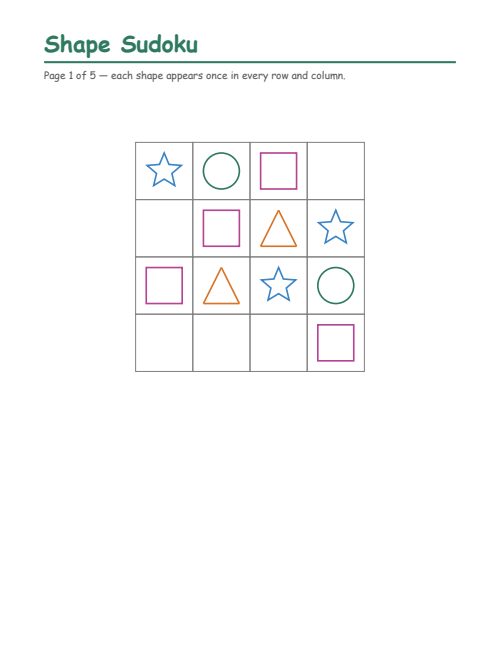Shape Sudoku