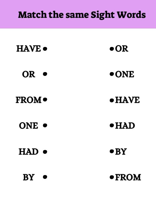 Matching — Worksheet 2, page 5