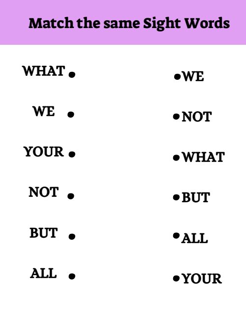 Matching — Worksheet 2, page 6