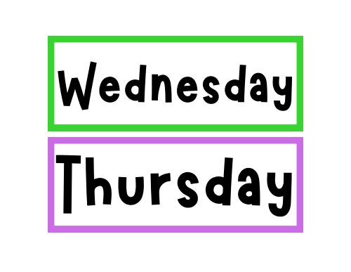 Days of the Week, page 6