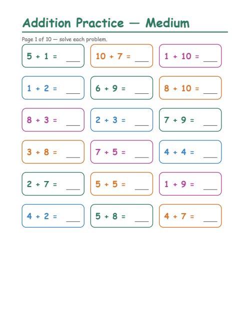 Addition — Medium