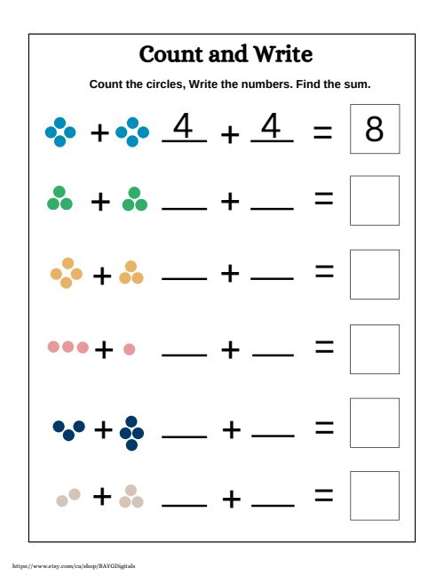 Addition — Worksheet 1