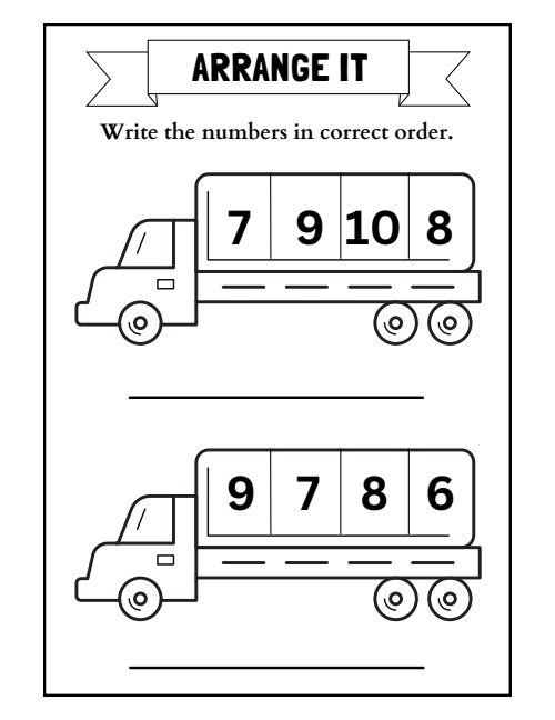 Arrange the Numbers, page 3