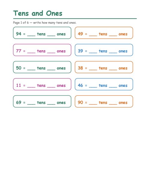 Tens and Ones