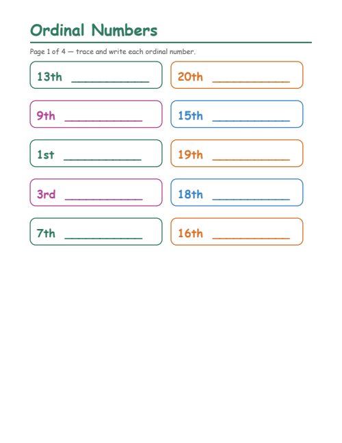 Ordinal Numbers