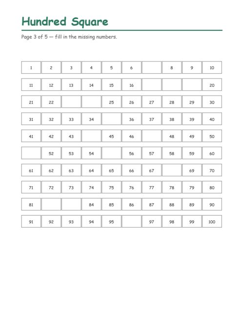 Hundred Square, page 3
