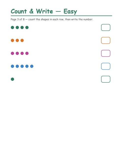 Counting — Easy, page 3
