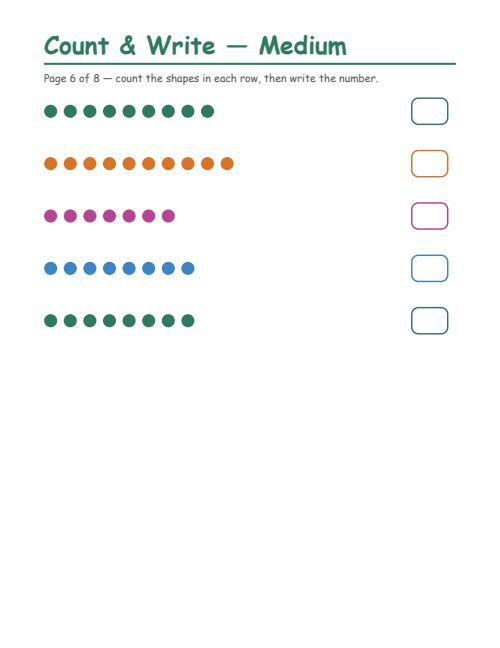 Counting — Medium, page 6
