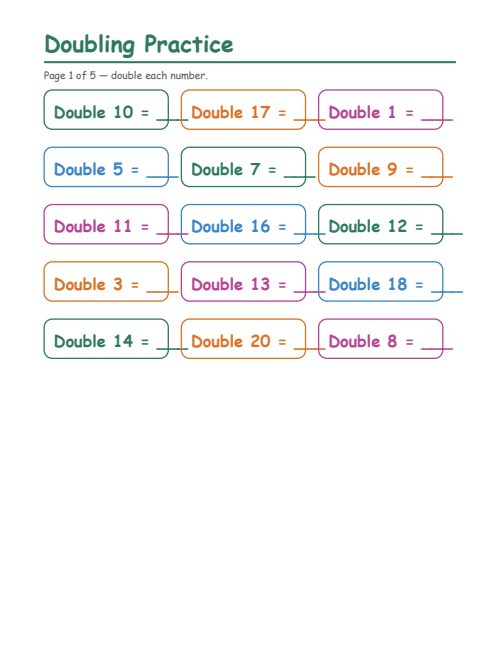 Doubling Practice