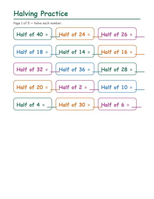 Halving Practice