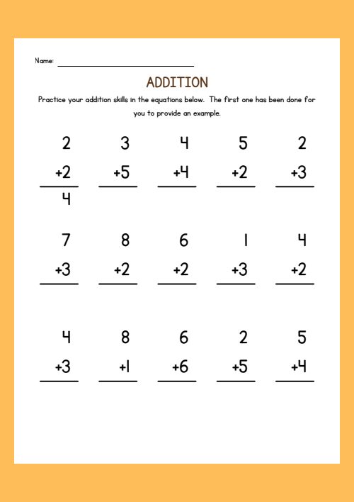 Math Activity Worksheets, page 5