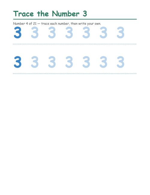 Number Tracing (0–20), page 4