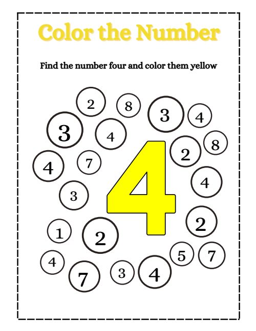 Numbers Coloring — Worksheet 1, page 3