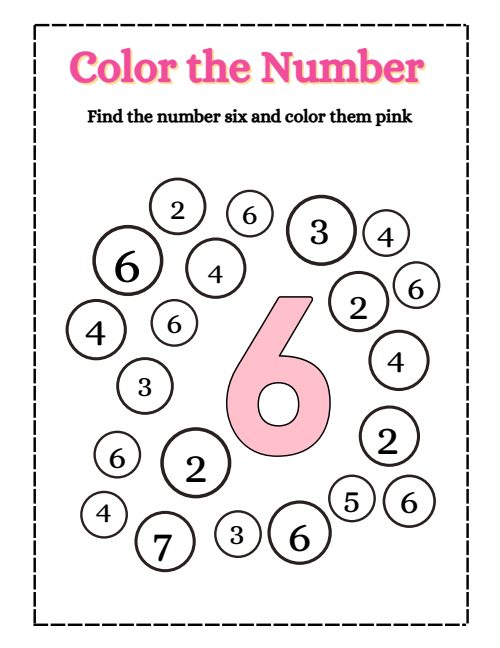 Numbers Coloring — Worksheet 1, page 4