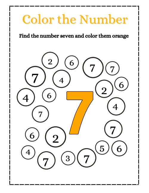 Numbers Coloring — Worksheet 1, page 5