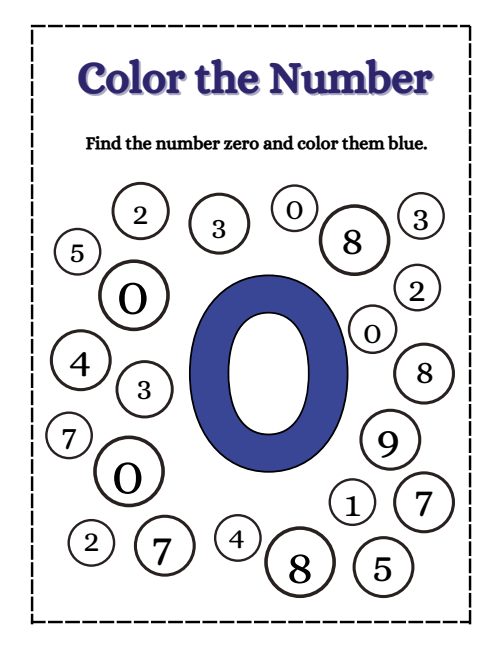 Numbers Coloring — Worksheet 1