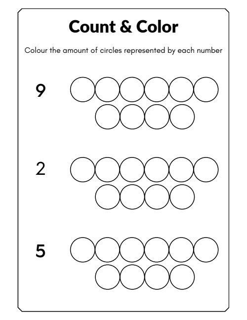Numbers Coloring — Worksheet 2, page 5