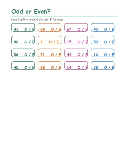 Odd or Even?