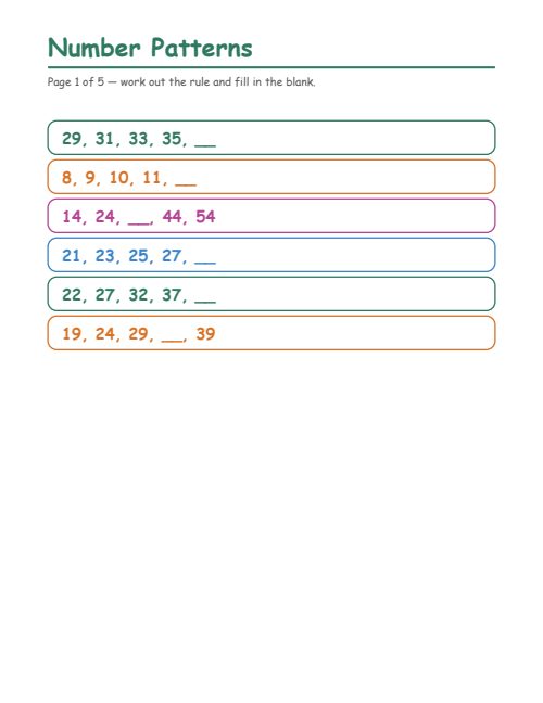 Number Patterns