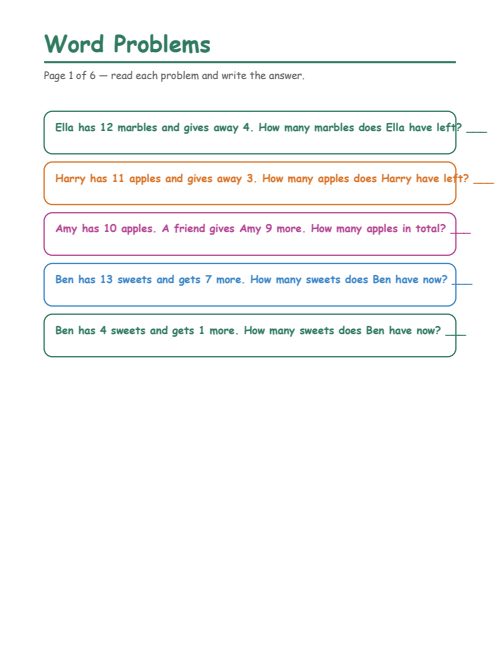 Word Problems