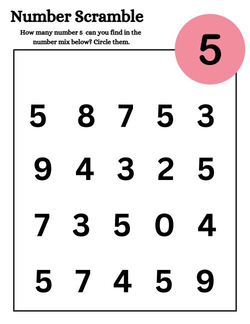 Scramble — Worksheet 1