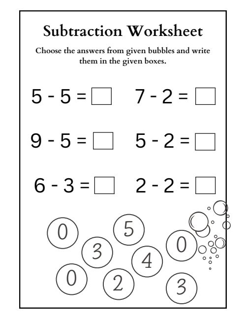 Subtraction, page 3