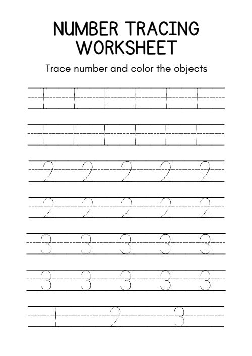 Tracing — Worksheet 1