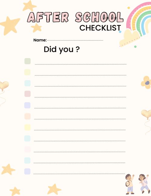 Blank Chore Chart, page 6