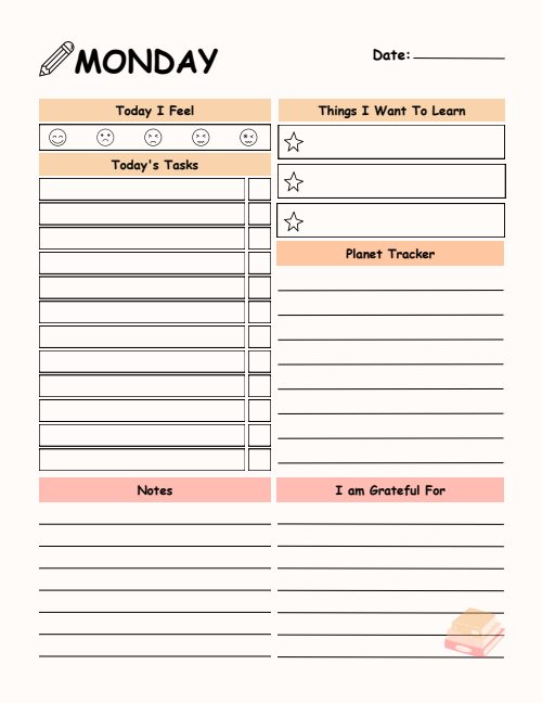 School Planner, page 4