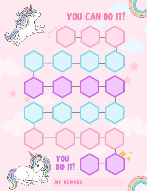 Unicorn Reward Chart — Worksheet 2