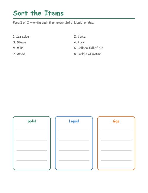 States of Matter, page 2