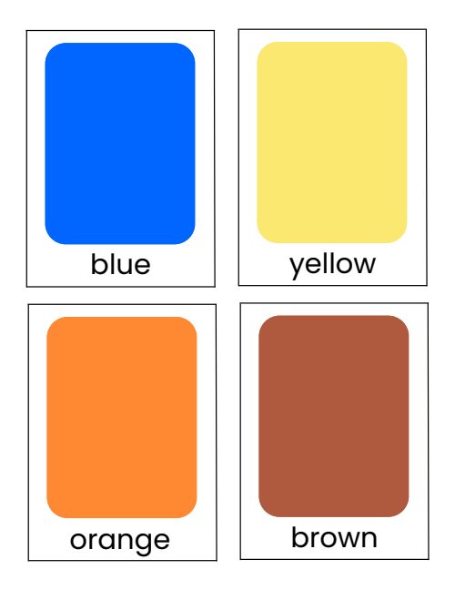 Color Flashcards, page 2