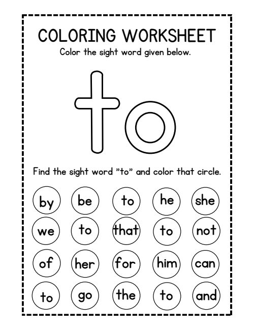 Coloring Worksheet, page 3