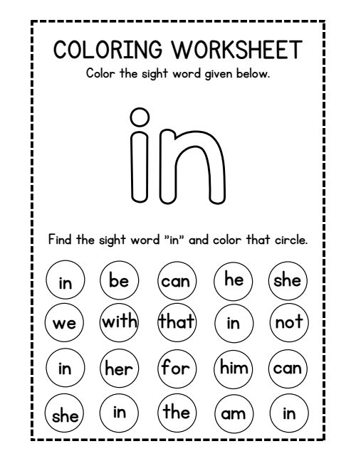Coloring Worksheet, page 4