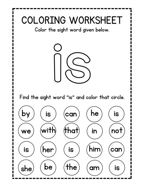Coloring Worksheet, page 5