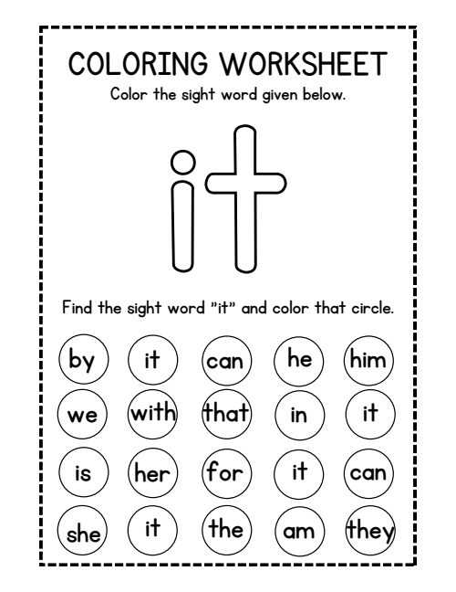 Coloring Worksheet, page 6