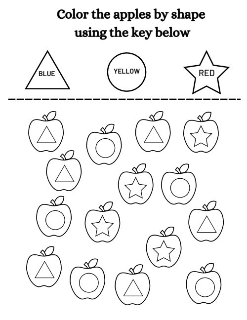 Color the Shape — Worksheet 1