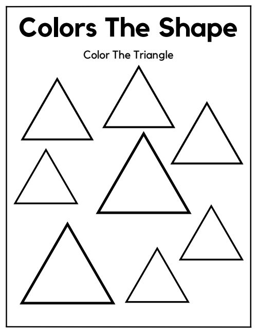 Color the Shape — Worksheet 2, page 3