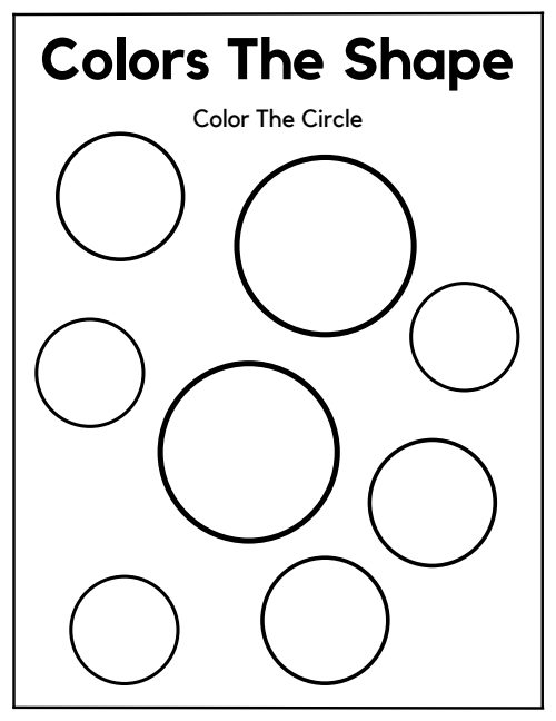 Color the Shape — Worksheet 2