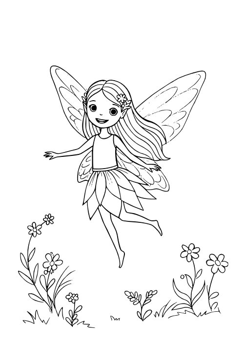 Fairies Coloring Book, page 3