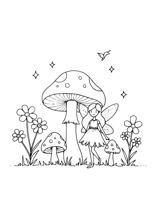 Fairies Coloring Book, page 4