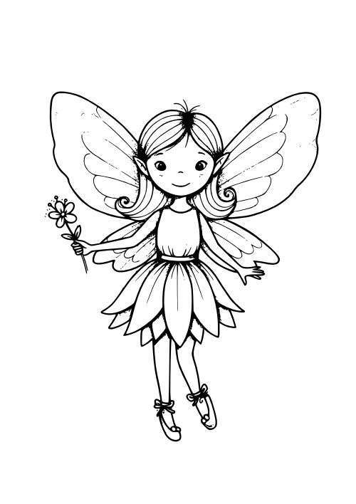 Fairies Coloring Book, page 5