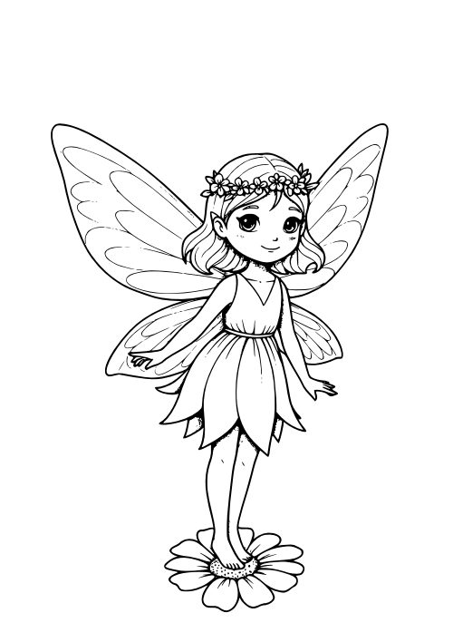 Fairies Coloring Book, page 6