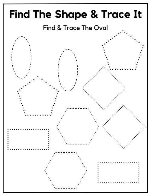 Find the Shape & Trace It — Worksheet 2, page 2
