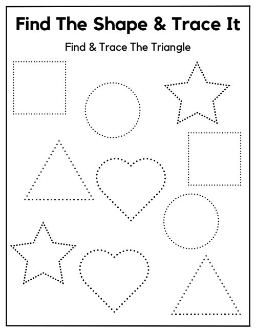Find the Shape & Trace It — Worksheet 2, page 6