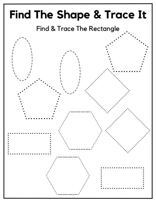 Find the Shape & Trace It — Worksheet 2