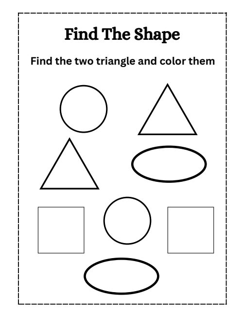 Find the Shape & Trace It — Worksheet 3, page 4